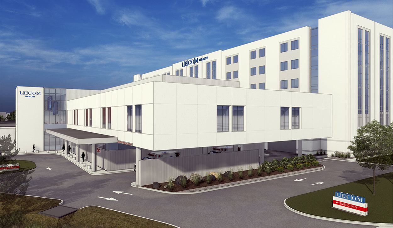 New ER and ICU Building for LECOM